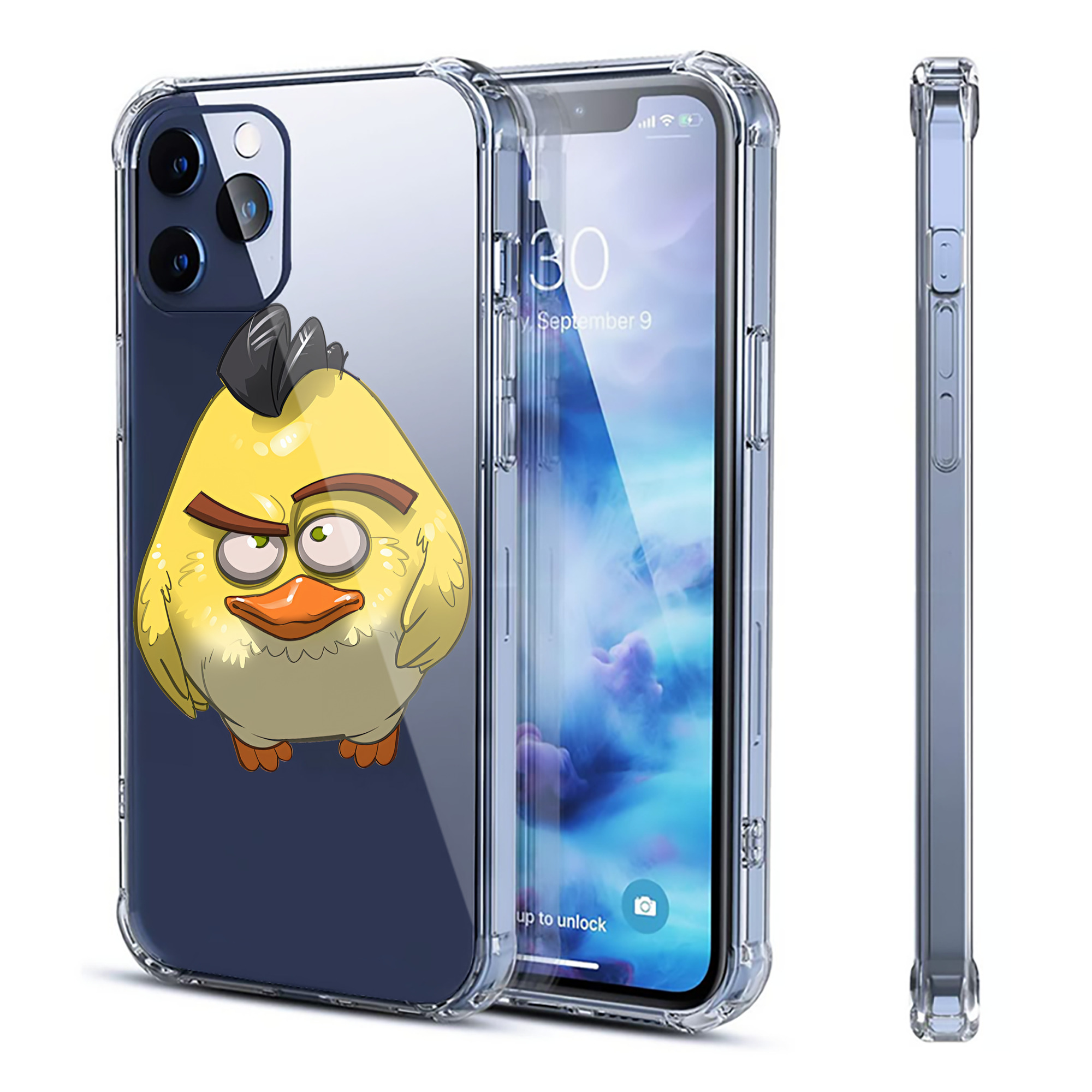 （画像用） Angry Birds アングリーバード 【iPhone 12シリーズ対応】透明スマホケース（クリアソフトケース）